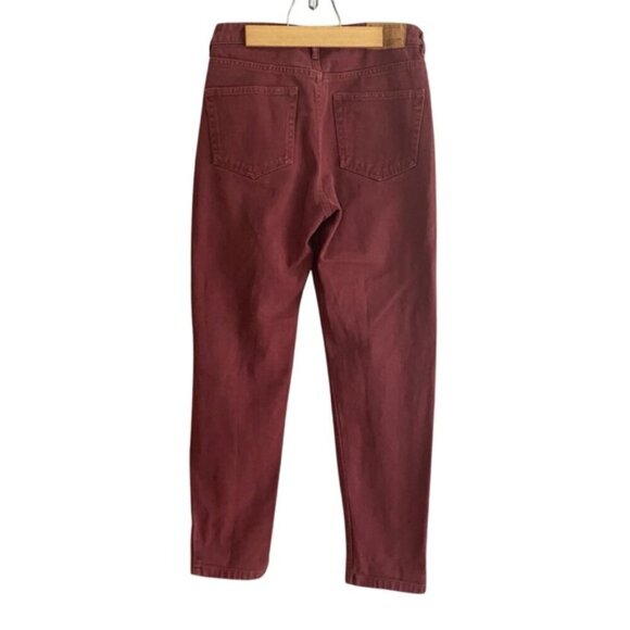 Frank And Oak Cranberry/ Maroon Tapered Stevie Jeans Women’s 27 - Picture 2 of 7